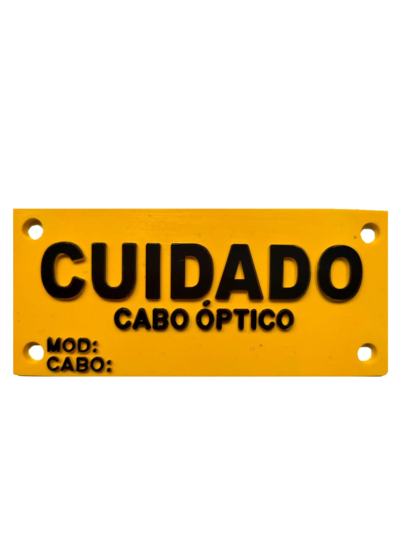 PLACA IDENTIFICADORA CUIDADO CABO ÓPTICO 4X9